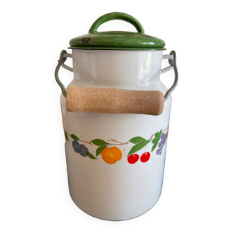 Vintage enamelled milk jug Slovenia