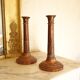 Pair of antique copper candlesticks