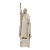 « Christ Roi dans notre maison » Statue en plâtre, Belgique, vers 1920