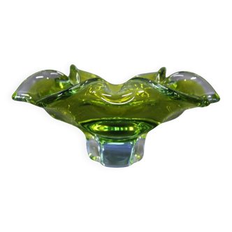 Mid-century green glass bowl by Josef Michal Hospodka, 1970s