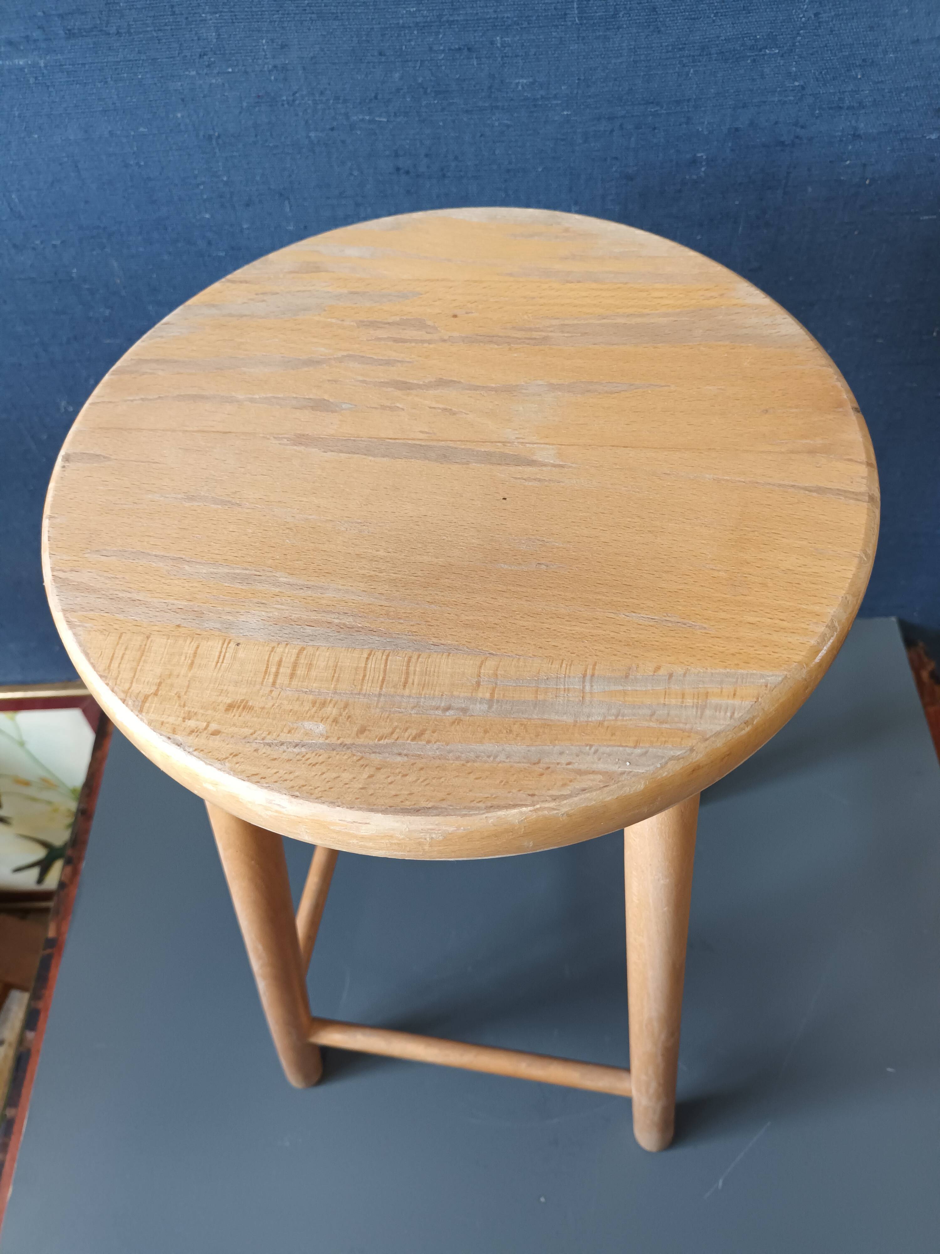 Beech wooden stool