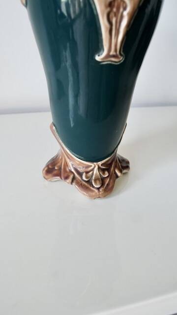 Art Nouveau style slip vase by Gustave de Bruyn, 1920s