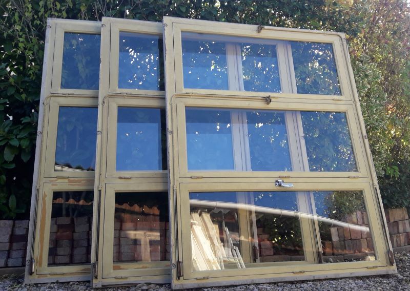 Wooden canopy 3 windows with bellows and abbatant