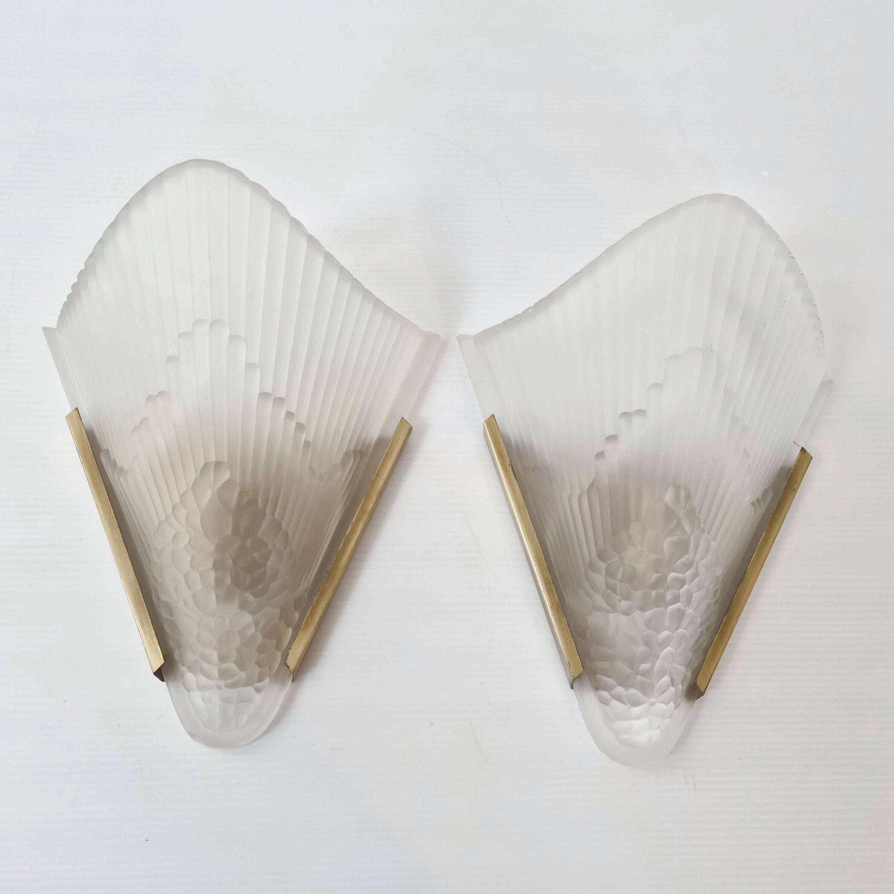 Paire d'appliques vintage style art déco