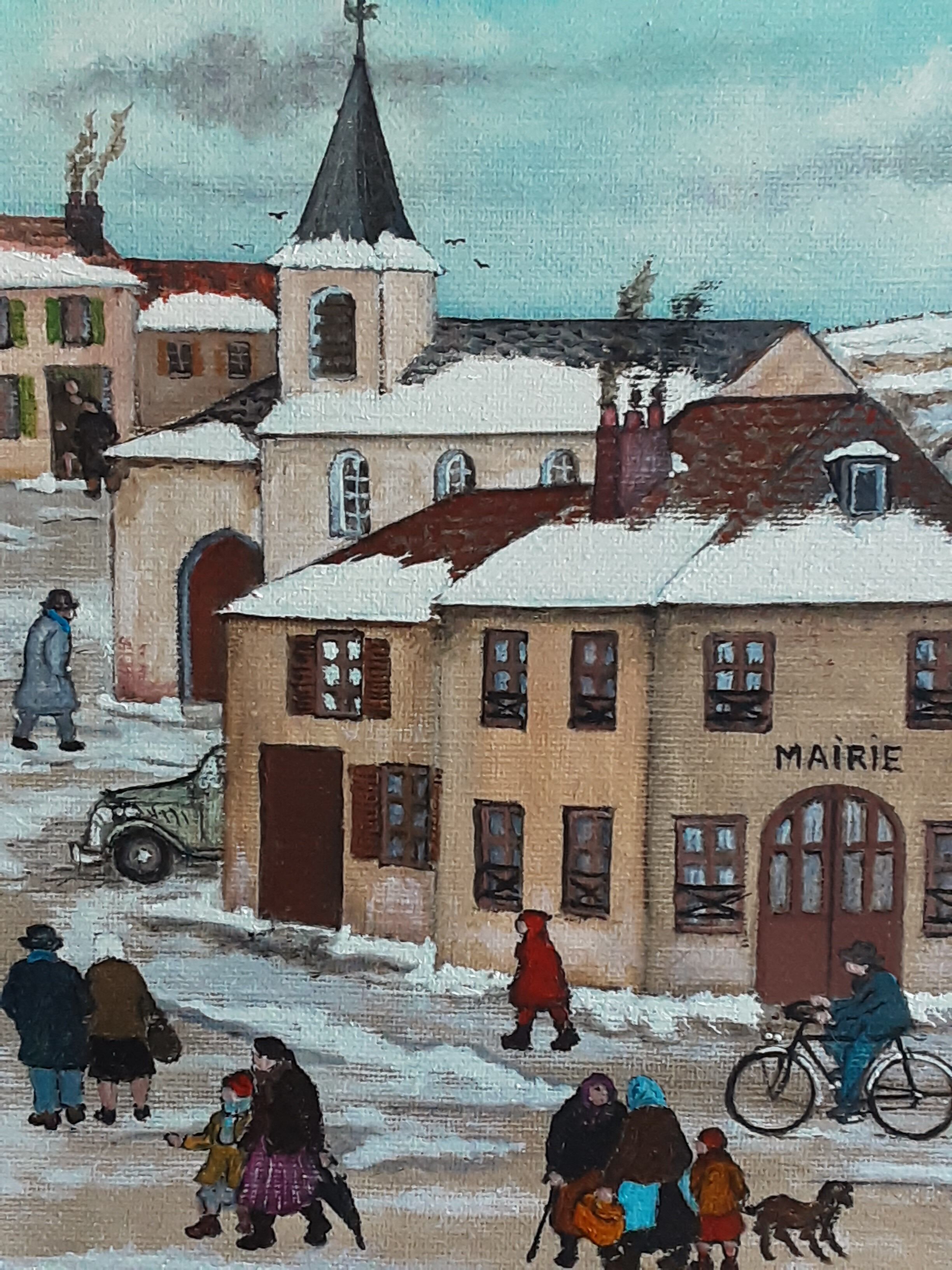 In front of the town hall of jacques hara xxth