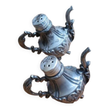 Antique miniature salt and pepper shakers