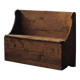 Larch and solid pine storage bench, Folk Art, Savoy, 1950