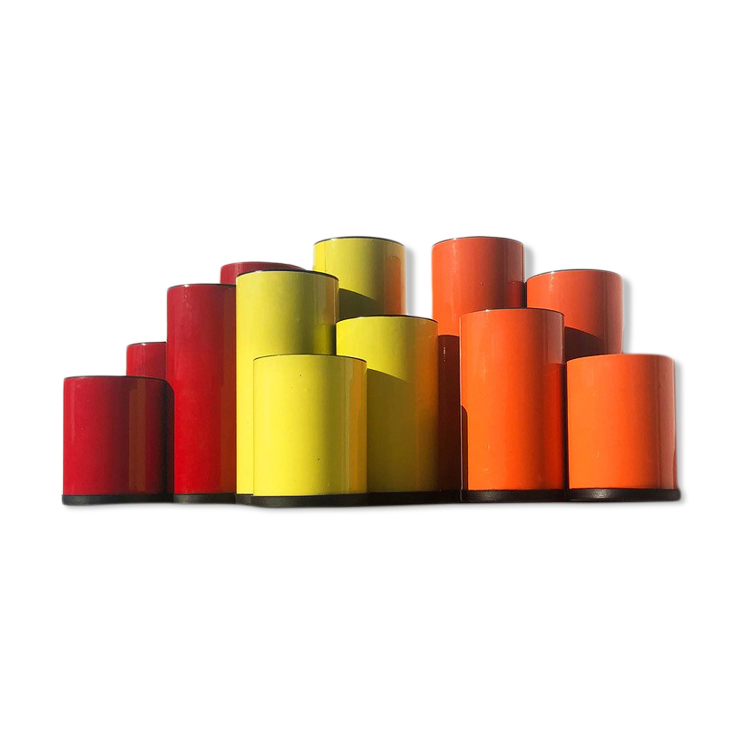 Suite of three pencil pots or tweezers, Germany, 70s