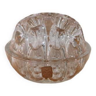 Ancien pique fleur forme boule en verre de Reims France 12cm