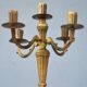 Solid brass candle holder with 5 candles and 4 arms