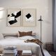 Pair of giclee prints, abstract wall art set of two, 50x70cm