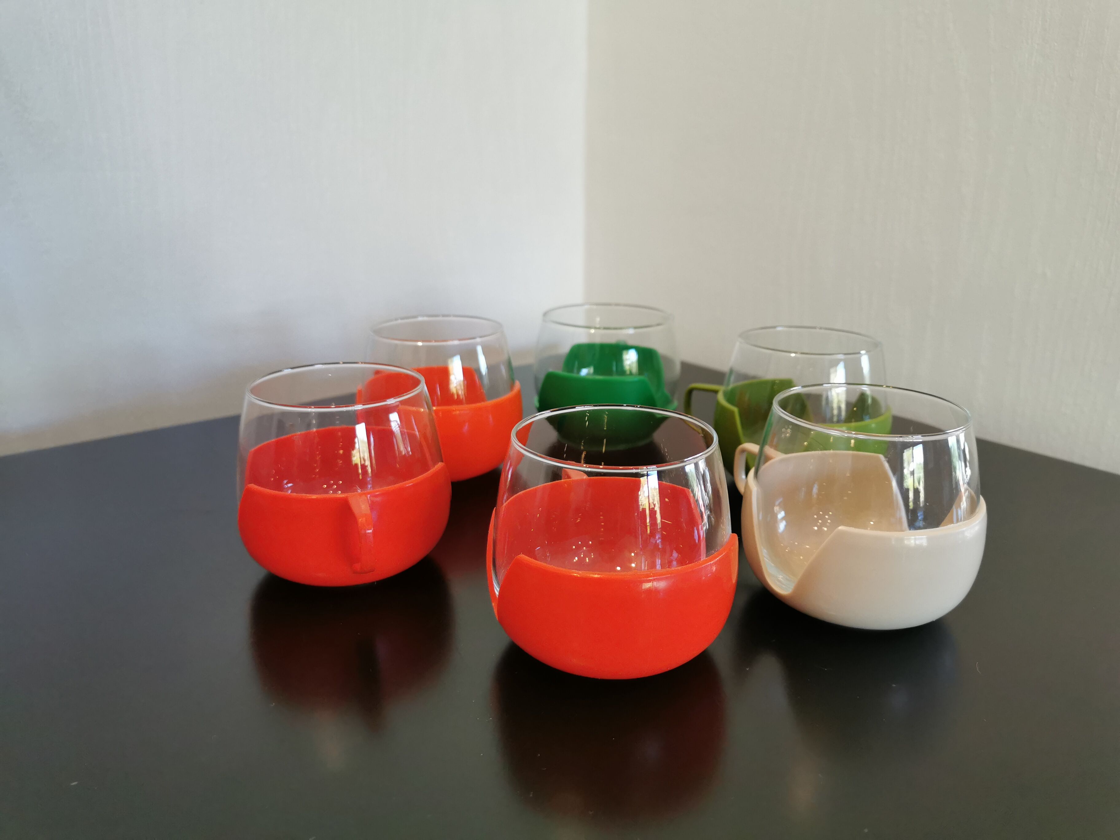 Lot de 6 verres années 70