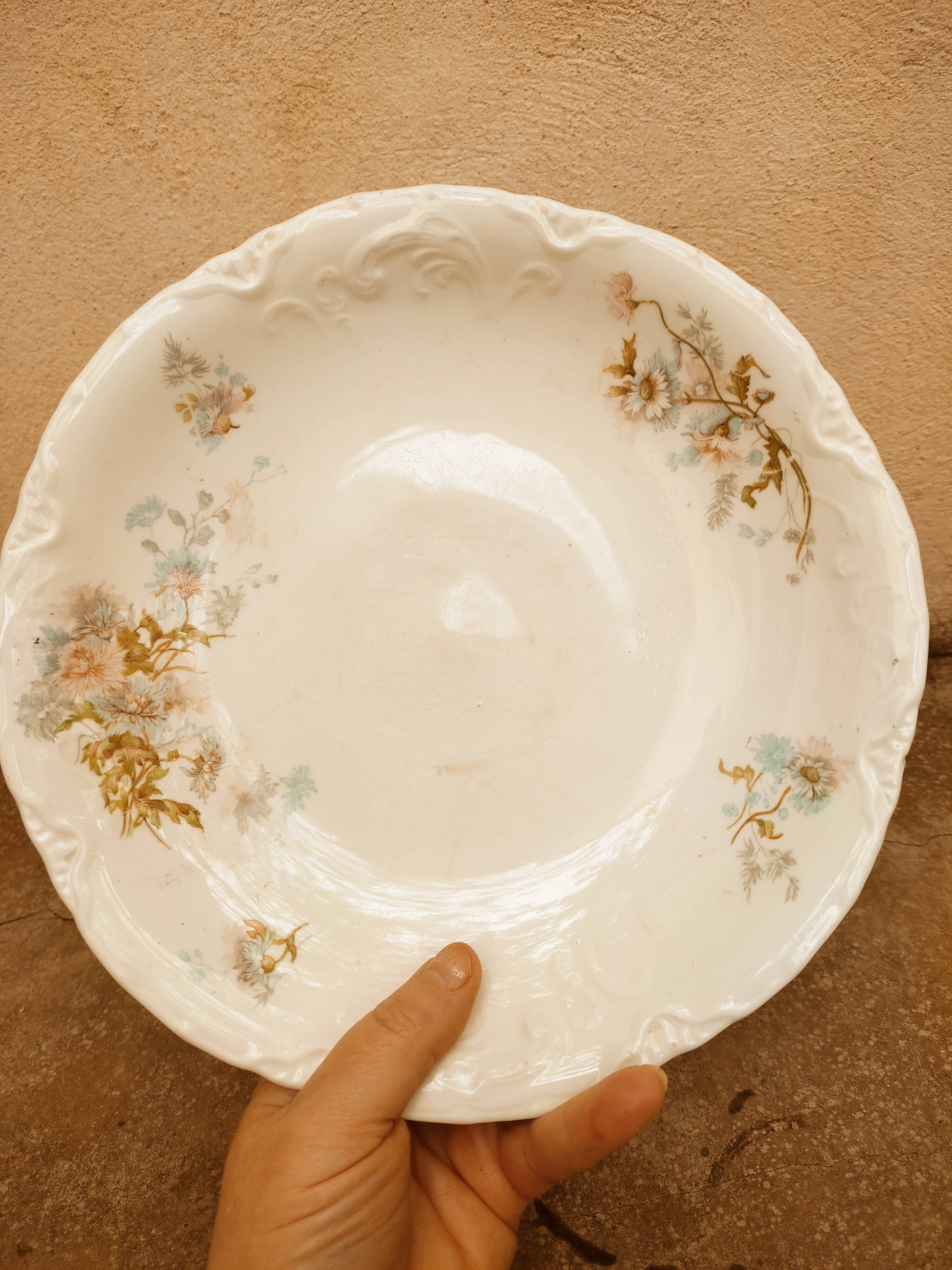 English compotier in half porcelain