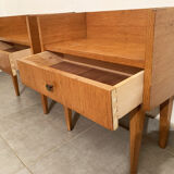 Pair of vintage teak bedside tables from the 60s.