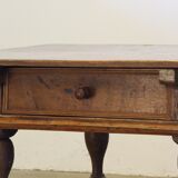 Antique Nordic Baroque Oak Table, Dated 1807