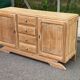 Enfilade Art Deco buffet by Charles Dudouyt, stripped in solid oak, 1930.
