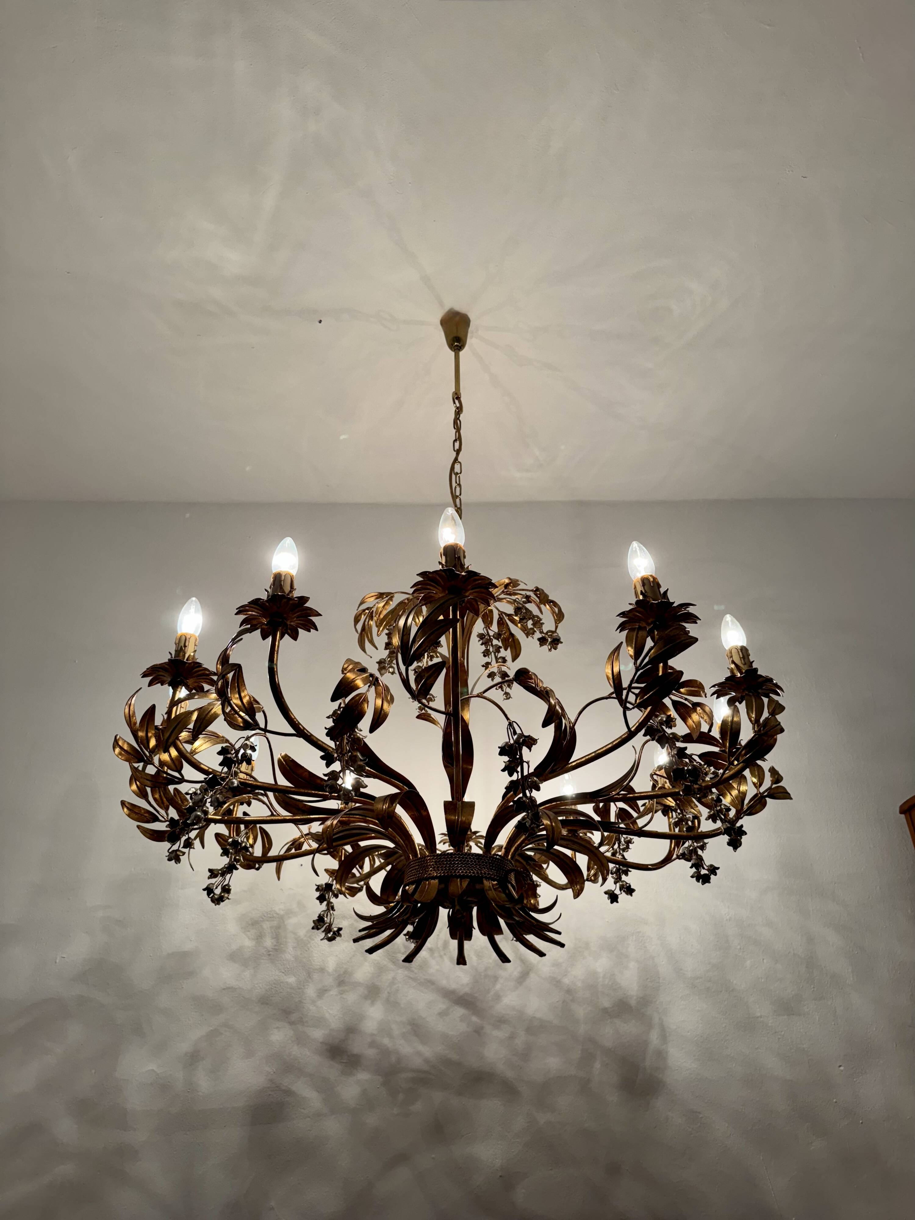 Stunningly Large Italian Hollywood Regency Chandelier by Hans Kögl