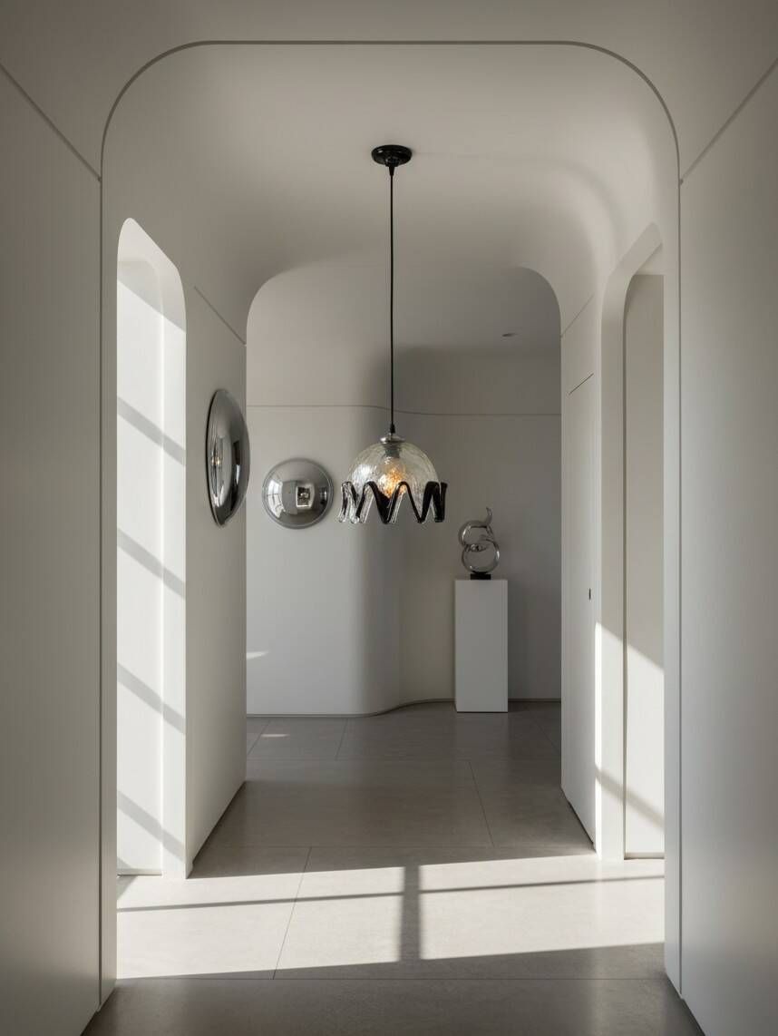 Organic suspension lamp Space Age in Murano glass by Mazzega – 1970s