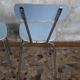 Pair of blue vintage formica kitchen chairs
