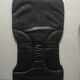 Black metal chair and leather cidue, italy 1970