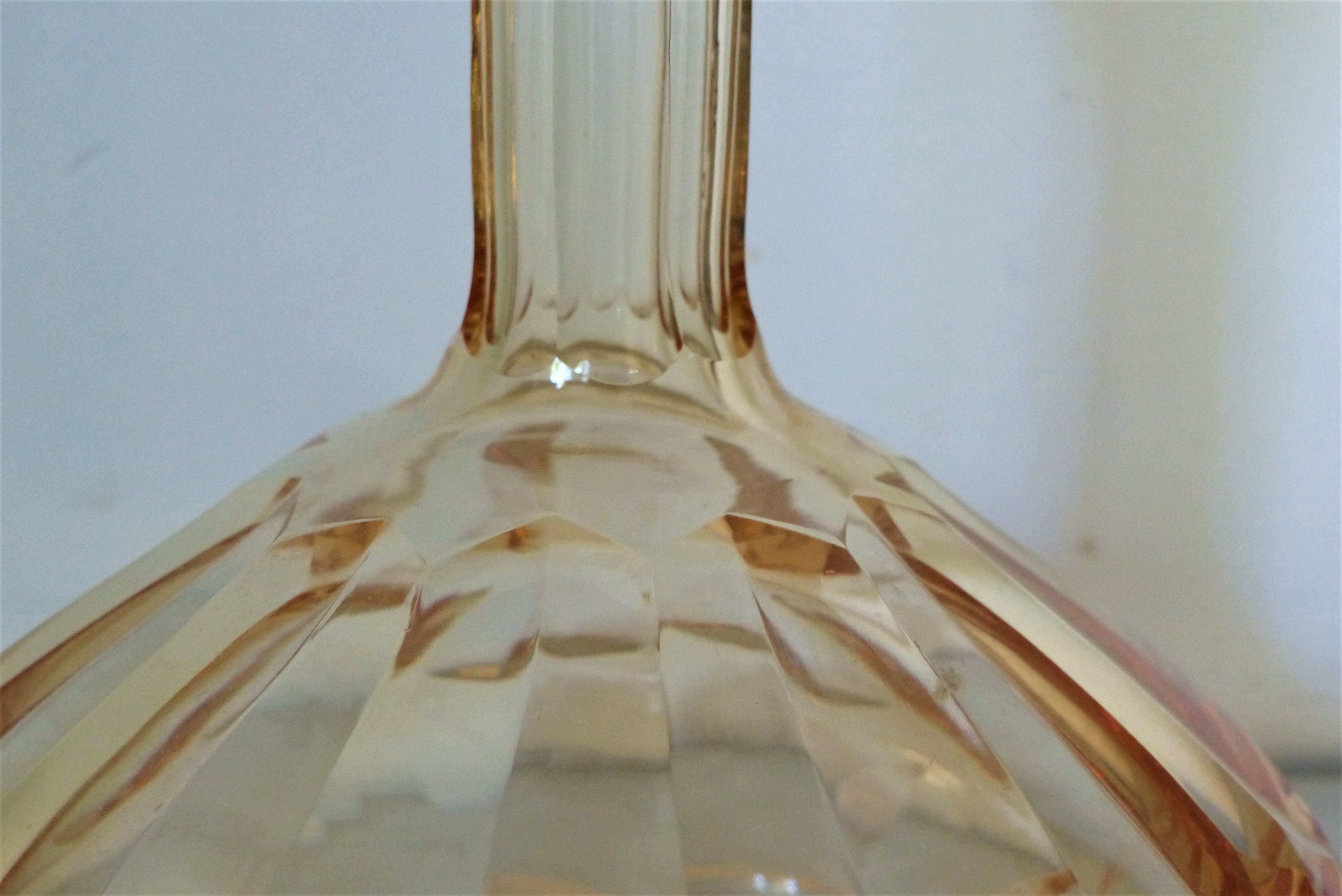 Amber crystal carafe