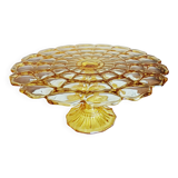 Cake stand, glass pedestal plate Bernsdorf depression style
