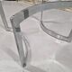 Table basse design Paul Legeard verre fumé et chrome