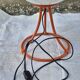 Vintage Space Age orange opaline table lamp 70s