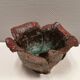 Bowl in ceramic, in beautiful colours, Danish and from Sloth art pottery 1978 (signed)