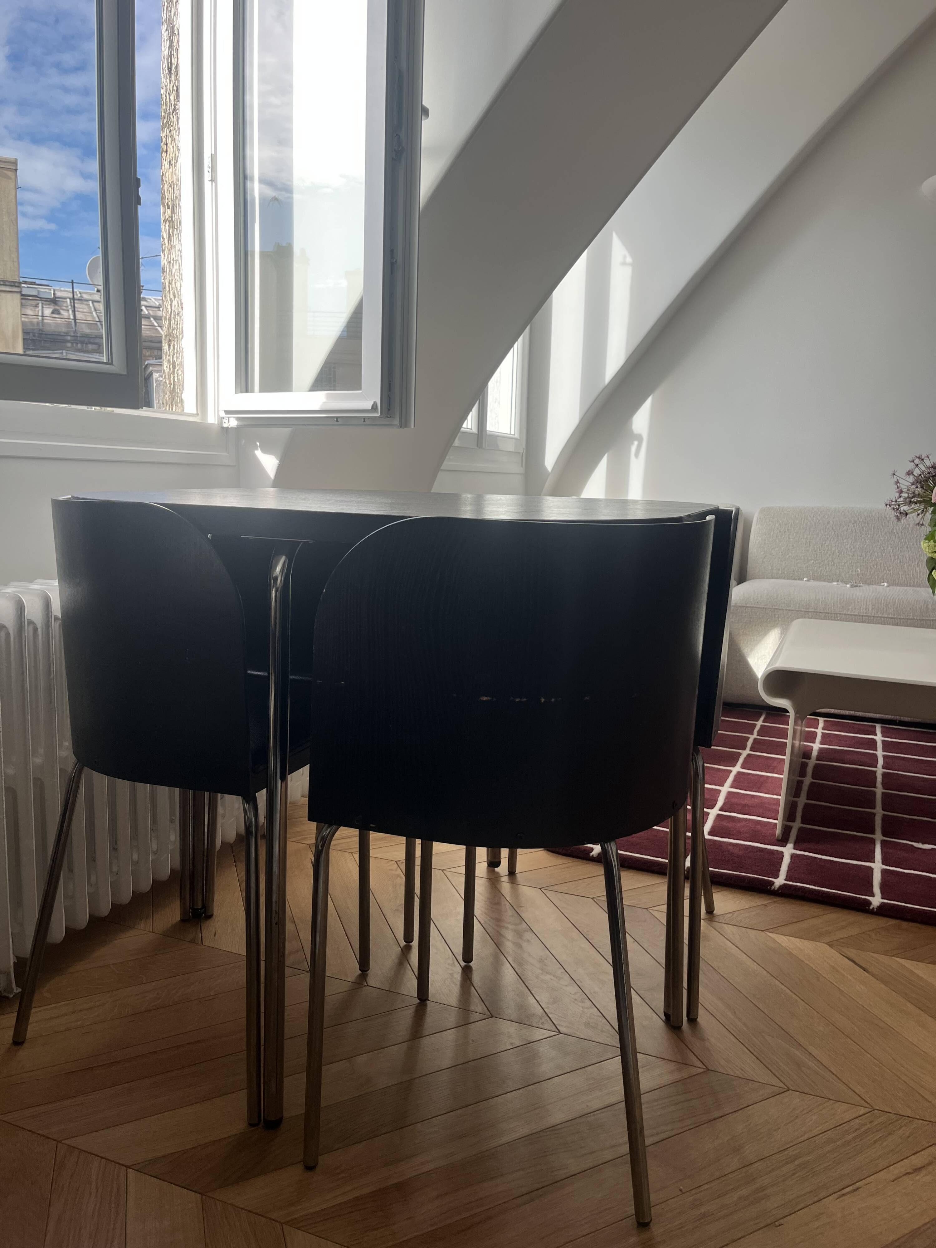 Table and 4 chairs Model "Fusion" by Sandra Kragnert (IKEA)