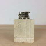 Briquet en travertin, cubique, années 80