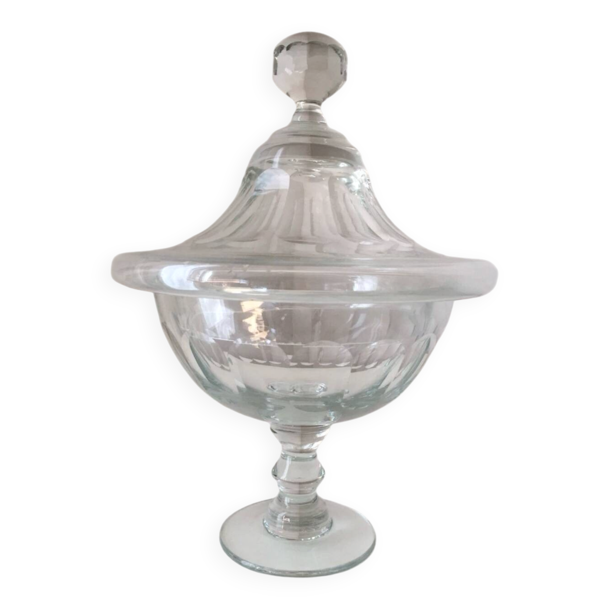 Antique Baccarat-style crystal candy dish