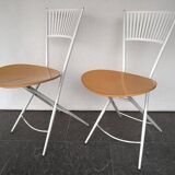 2X Vintage Folding Chairs From Fly Line (Set)