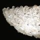 Wonderful Large Gold and Transparent Murano Glass Ceiling Light Flower by S