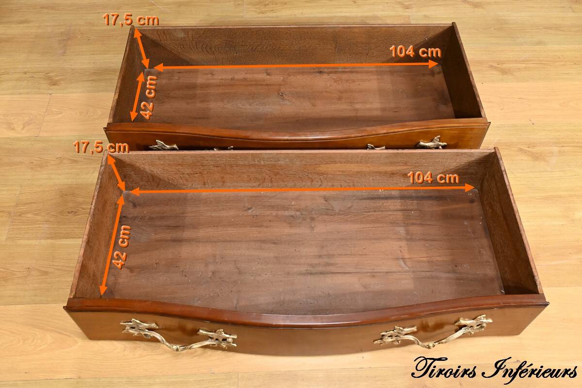 Cherrywood chest of drawers, stamped A.Mailfert – 1st part of the 20th century