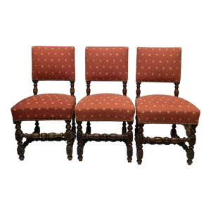 3 chaises tissées style