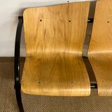 3-seater bench wood and metal