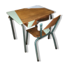 School desk and chair