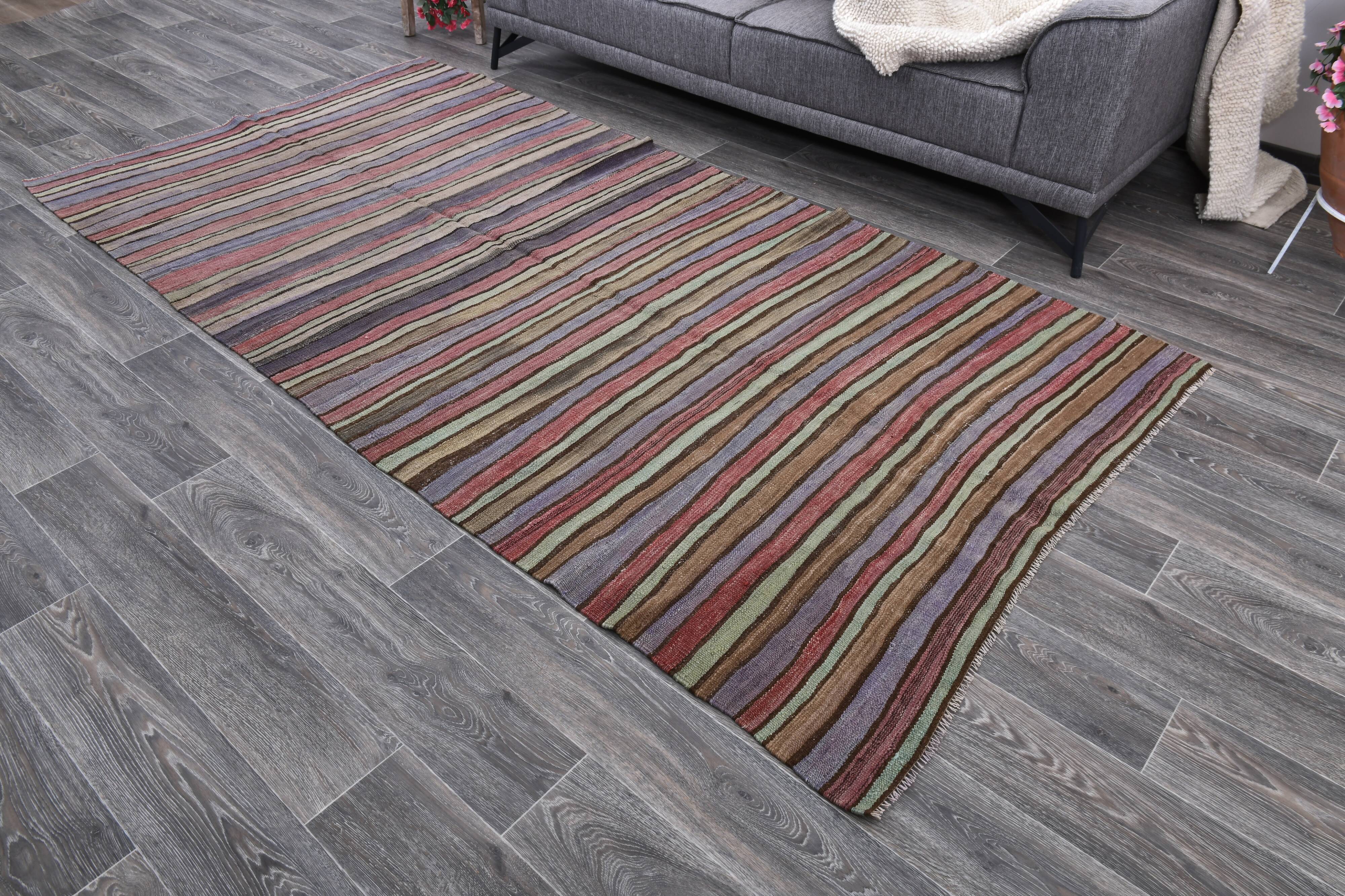 Blue & Green Striped Kilim Rug 146x288Cm SK 241322