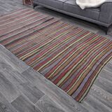 Blue & Green Striped Kilim Rug 146x288Cm SK 241322