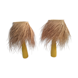 Yellow ceramic lamps pair