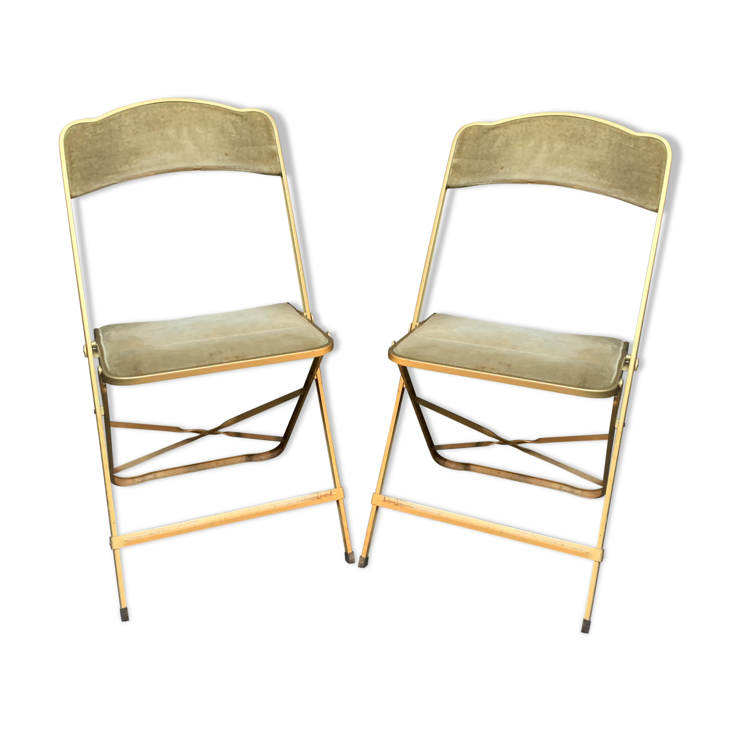 Pair of folding chairs from the 60s