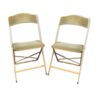 Paire de chaise pliante des années 60