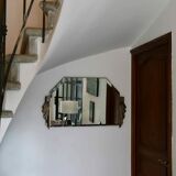 Bevelled mirror from the Art Deco period and style, 1930-40.