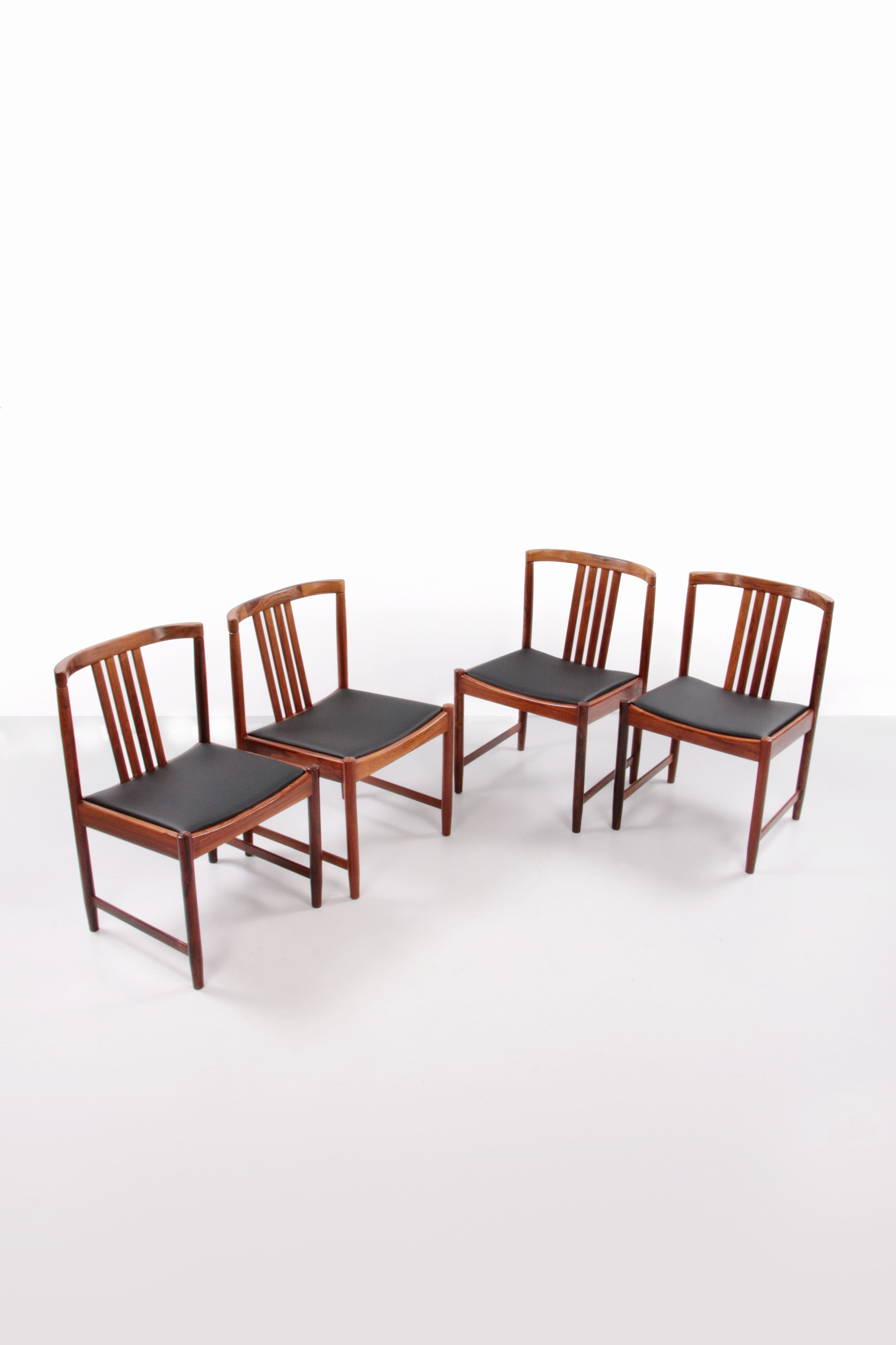 Dinner chairs design by Illum Wrapsø 1960 Denmark.