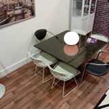 80's design table in black granite
