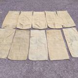 Set of 10 Potasse d'Alsace jute bags