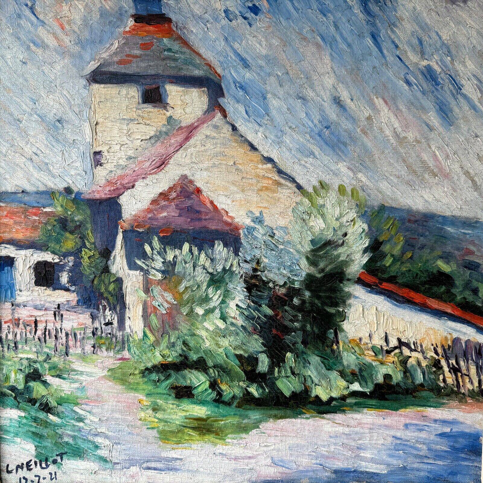 Oil on canvas by Louis Neillot (1898-1973) landscape 1921
