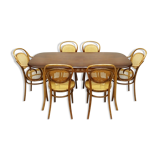 Table et 6 chairs Michael Thonet designed No.11