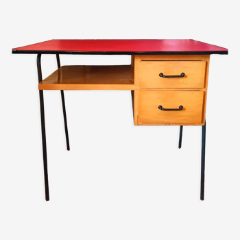 Wood and metal desk